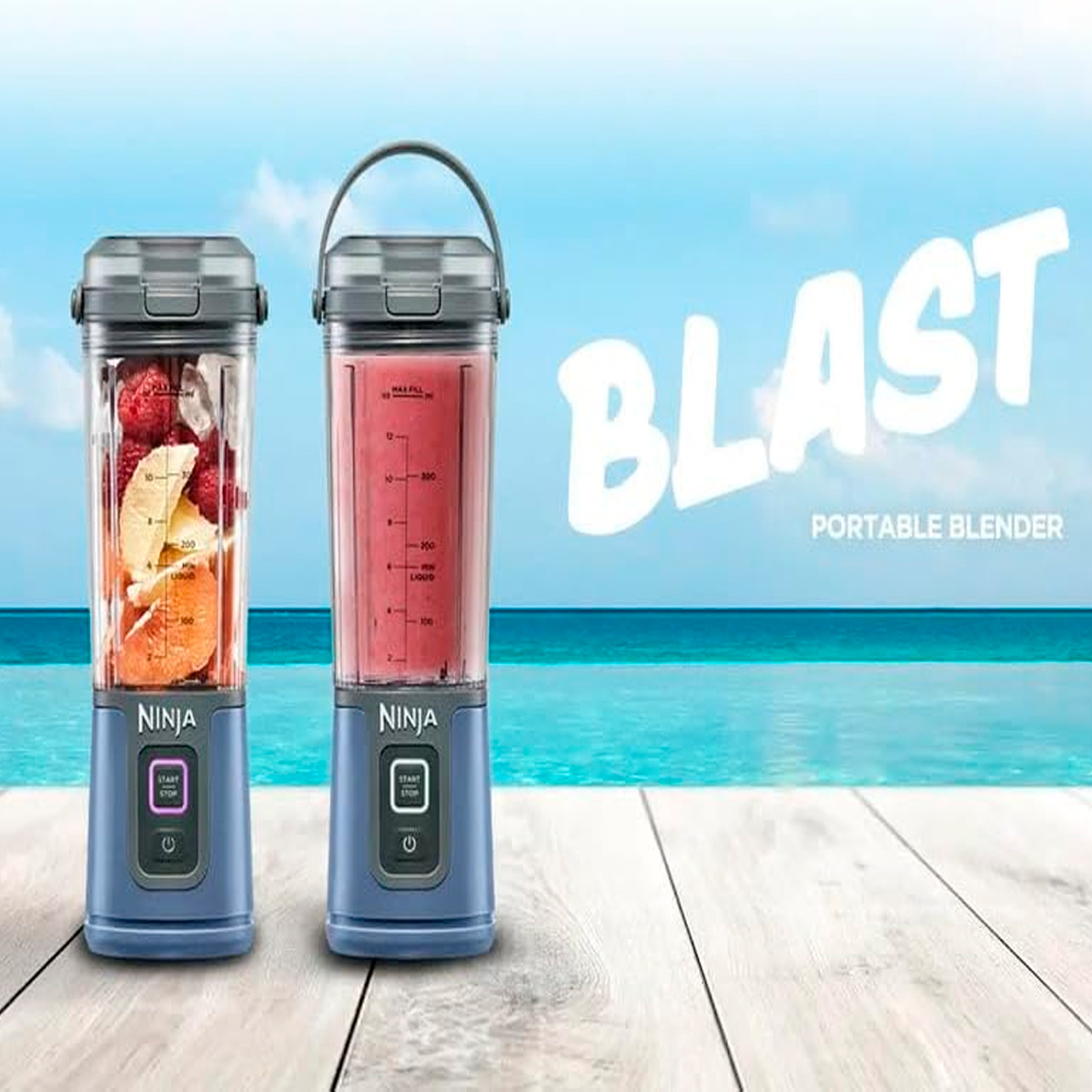 Licuadora Ninja Portátil 532ml Morada BC151PR Recargable USB Reacondicionado