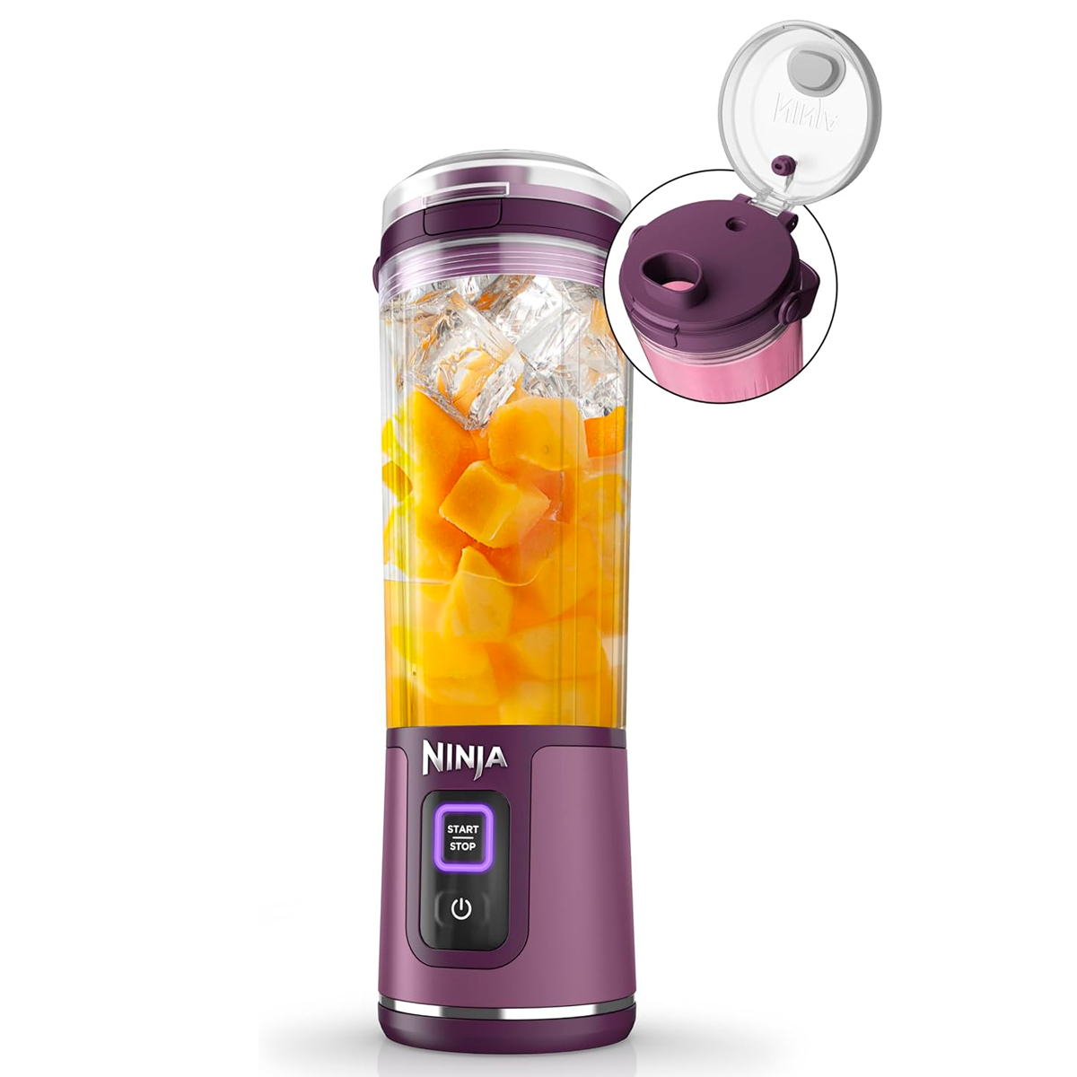 Licuadora Ninja Portátil 532ml Morada BC151PR Recargable USB Reacondicionado