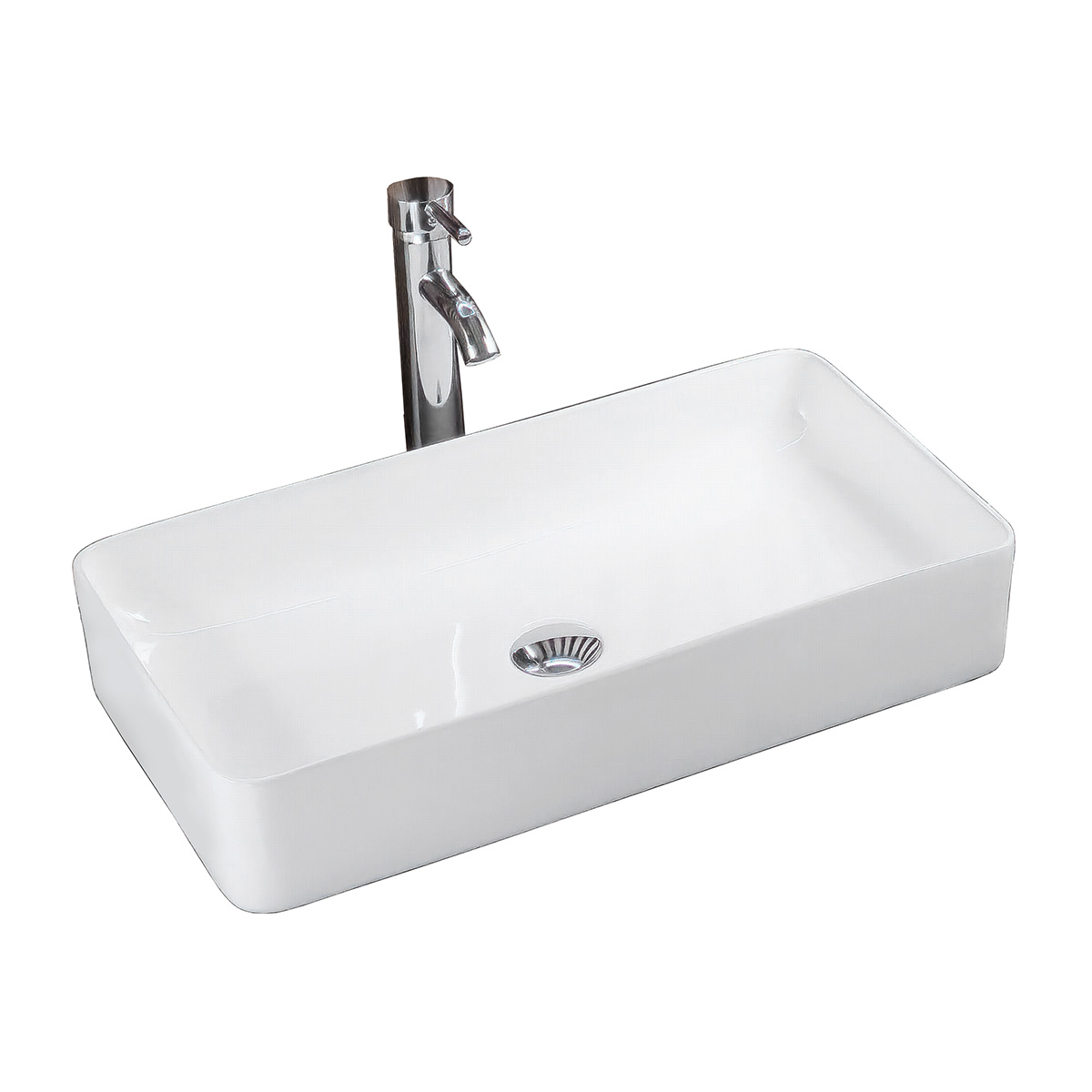 Esatto® Kit Magna paquete de lavabo cerámico baño llave monomando contra y cespol listo para instalar