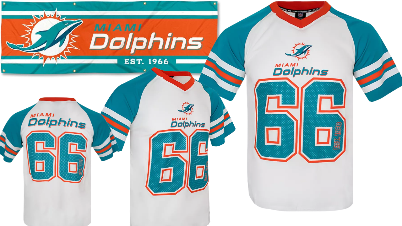 Playera Deportiva tipo Jersey NFL Miami Dolphins