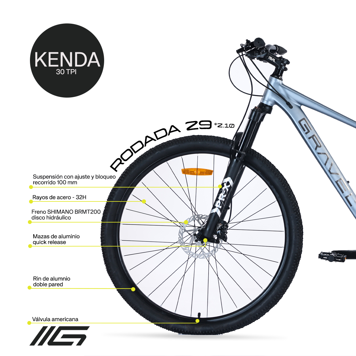 Bicicleta Gravel Barel De Montaña R29, Shimano 18v Gris S