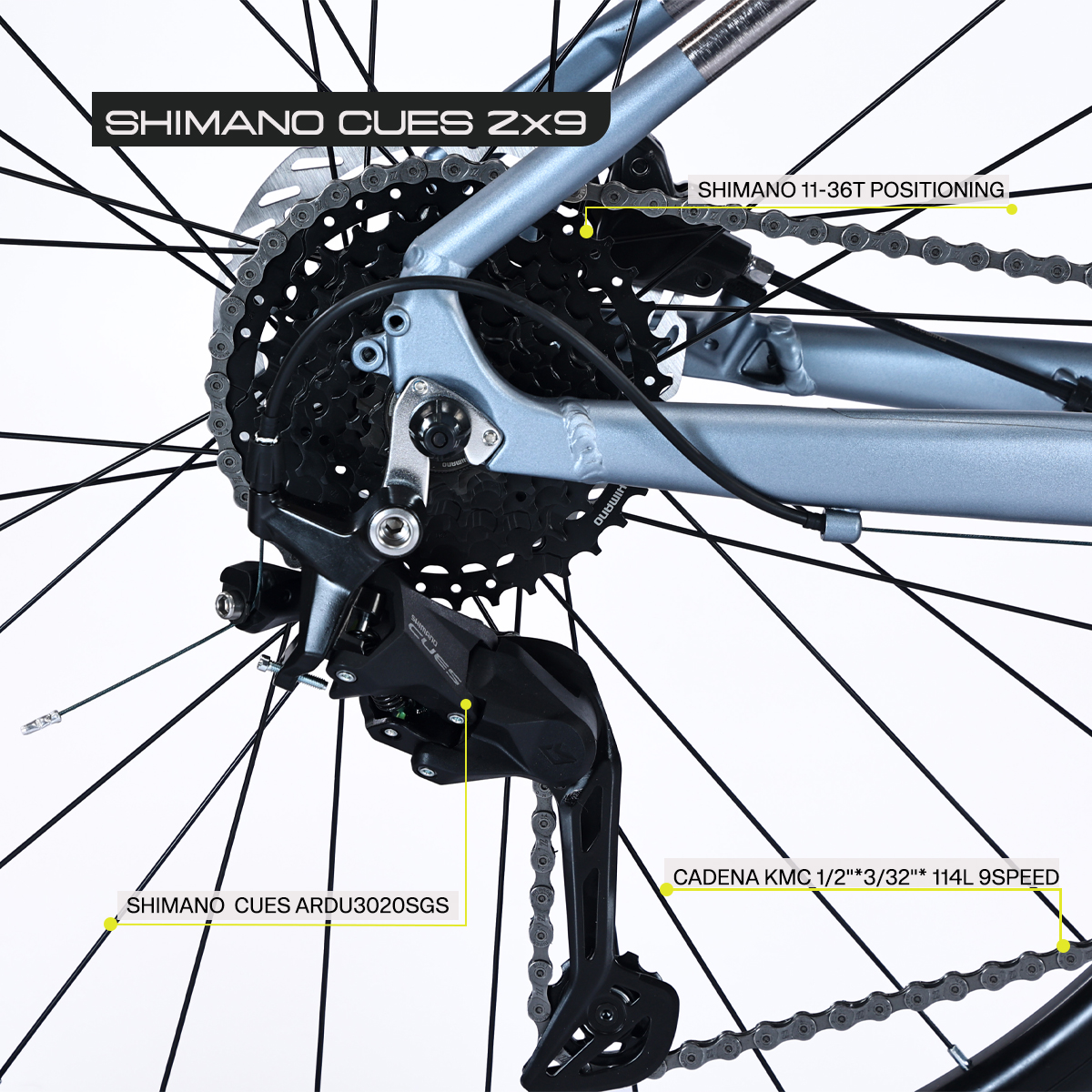 Bicicleta Gravel Barel De Montaña R29, Shimano 18v Gris S