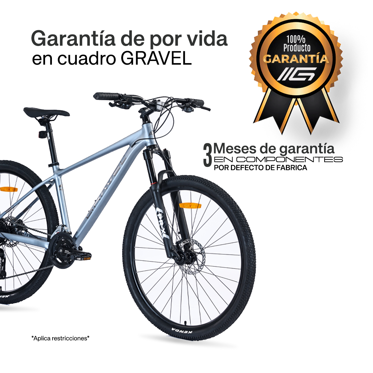 Bicicleta Gravel Barel De Montaña R29, Shimano 18v Gris S