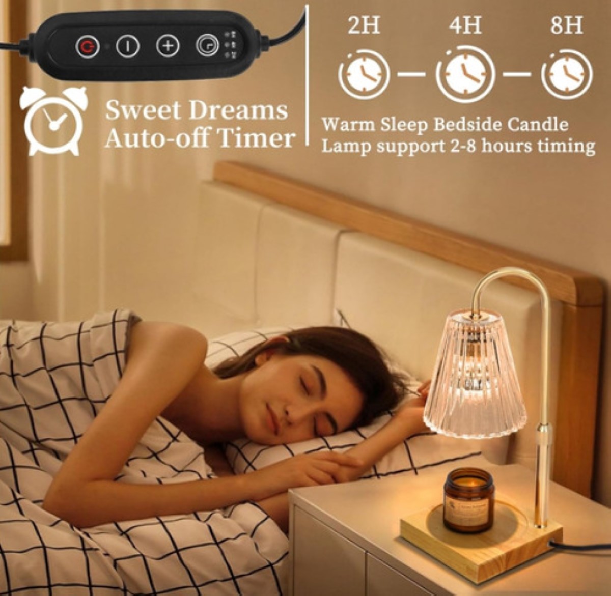 Lampara Para Velas Aromaticas De Velas Con Temporizador DORADO