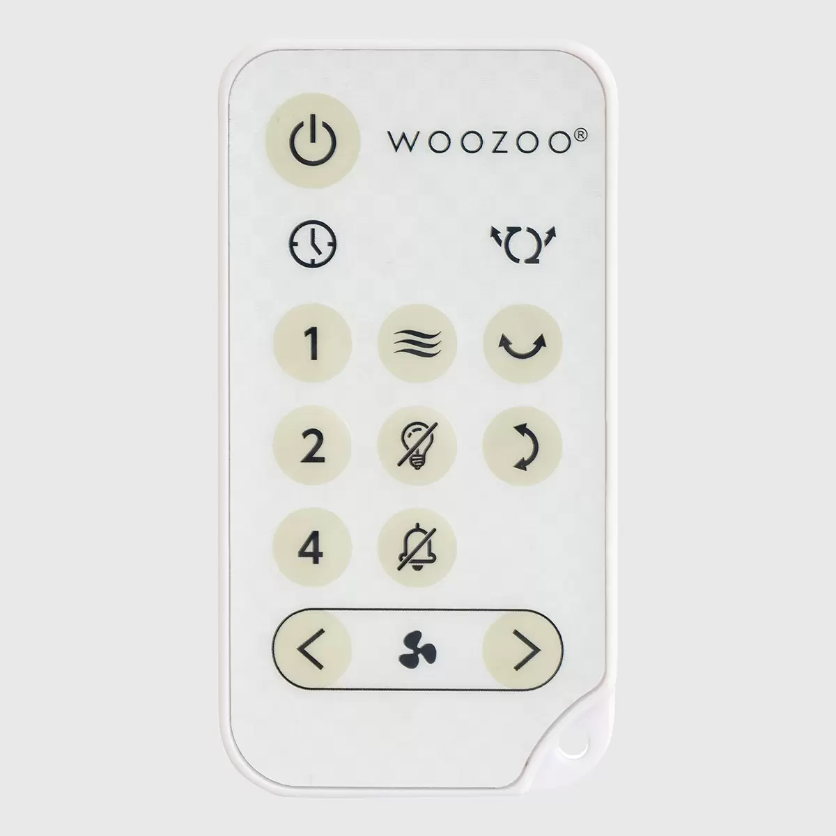 Ventilador de Globo Woozoo Multi Direccional 90 Grados, 5 velocidades Con Control Remoto, 21cm Diametro