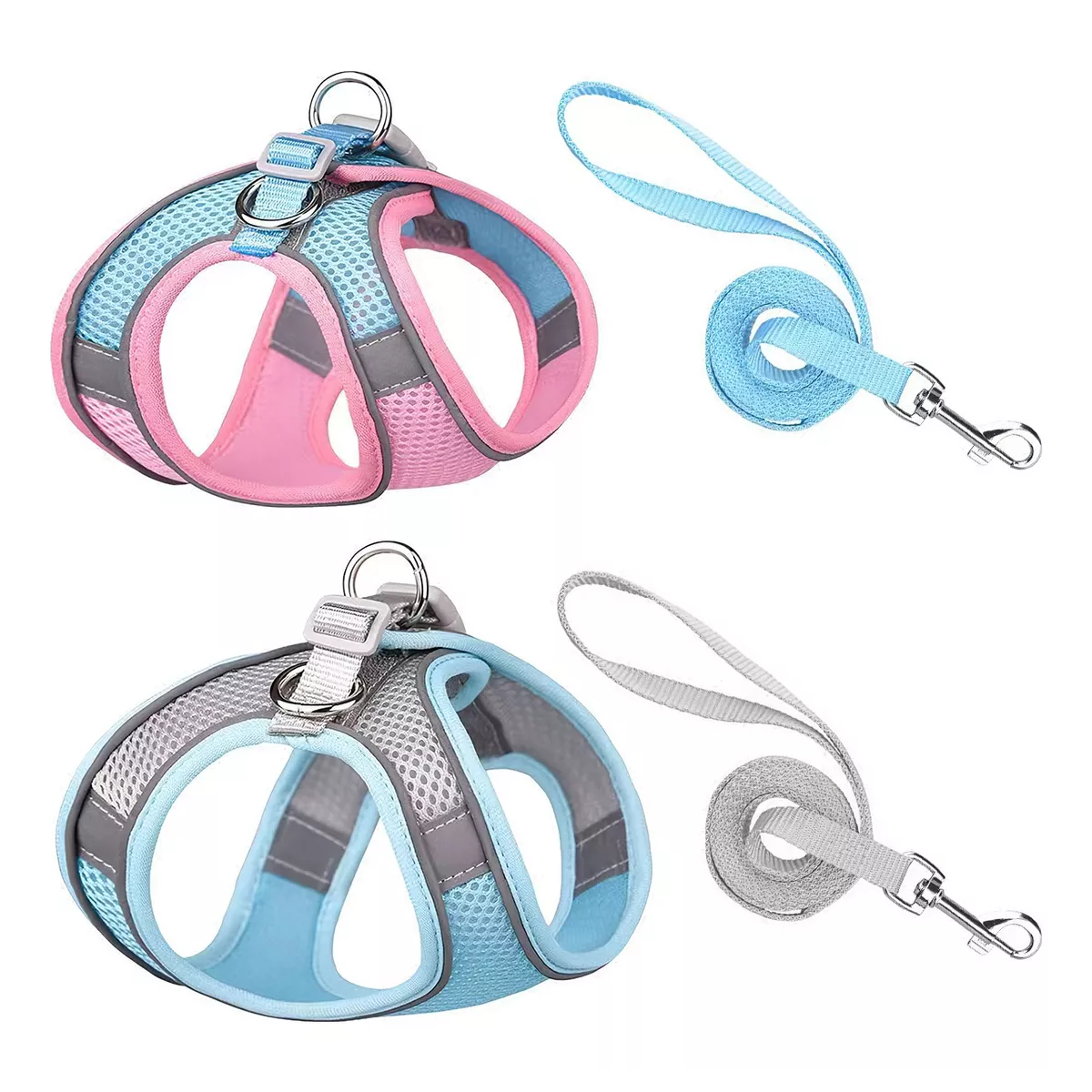 Set 2 Pechera Arnés Y Correa Para Perros Y Gatos Estilo1 Talla M