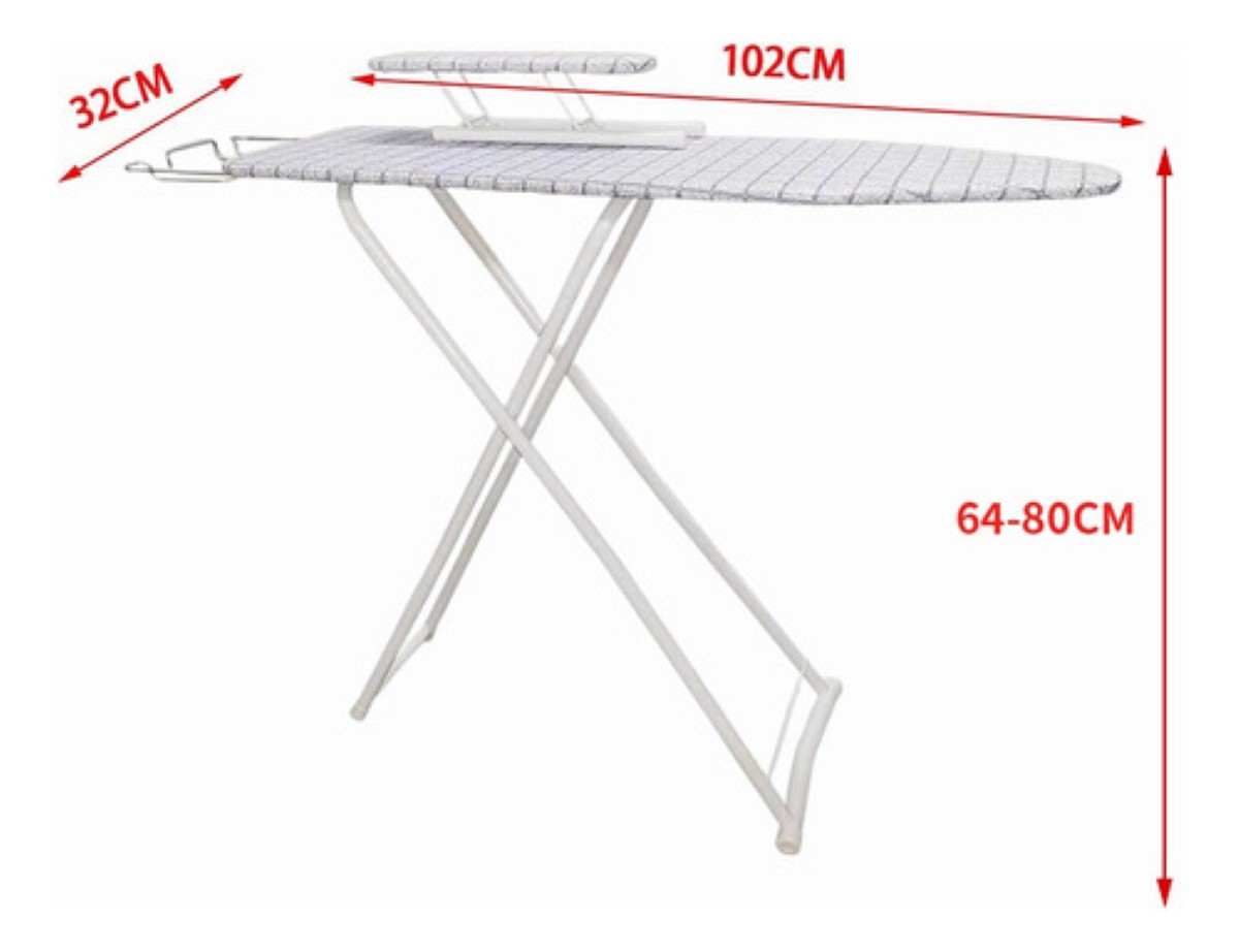 Tabla Burro De Planchar Ajustable Con Portaplanchas Pequeños GRIS