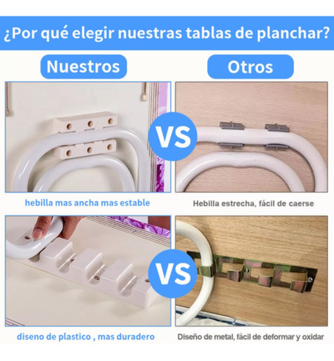 Tabla Burro De Planchar Ajustable Con Portaplanchas Pequeños GRIS