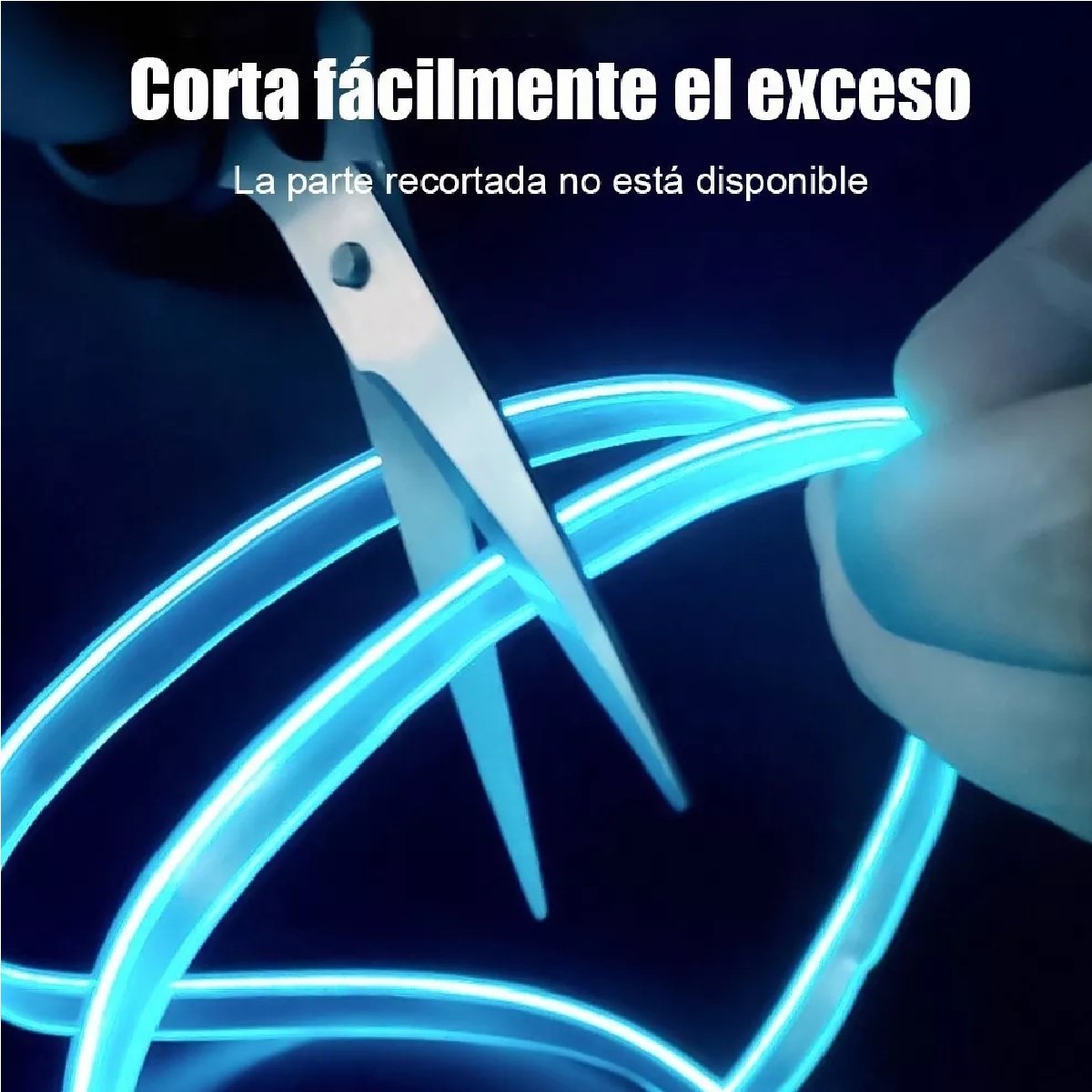 5m Tira Neon Led De Flexible Luz Auto Interior Decorativa Azul hielo