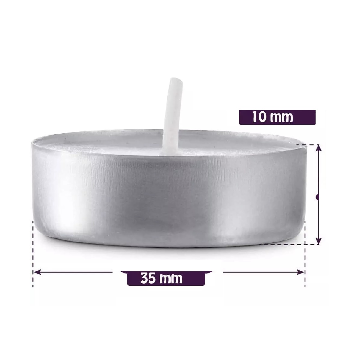 Velas Flotantes Sin Aroma De Alta Calidad MA-099 redonda 100 Pcs blanco