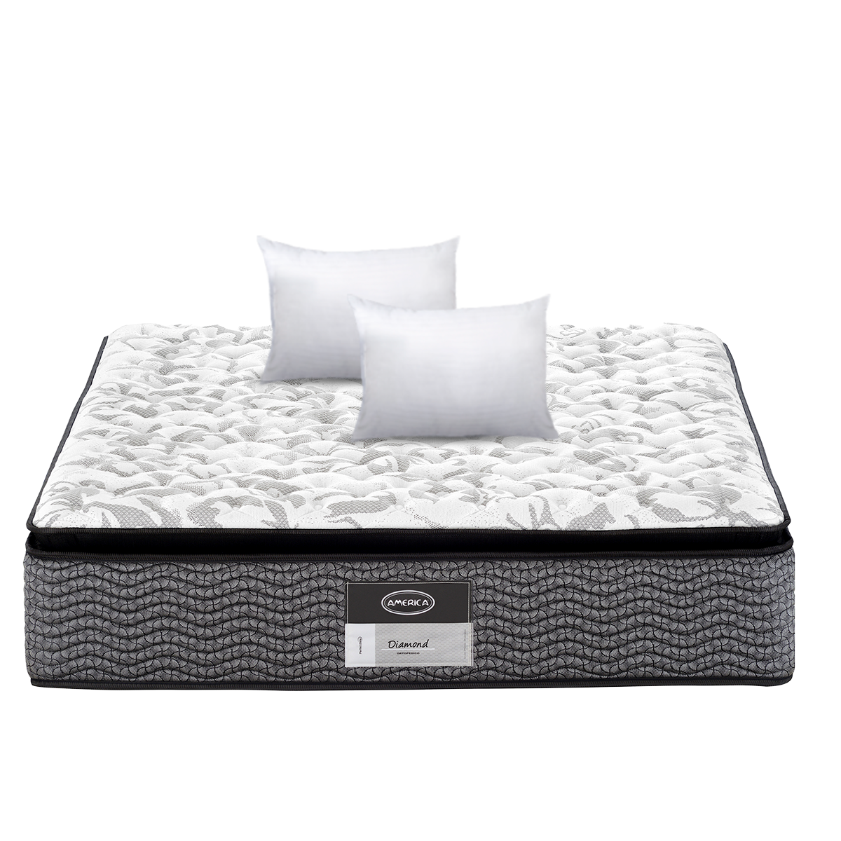 Colchón America Diamond Matrimonial + 2 Almohada 