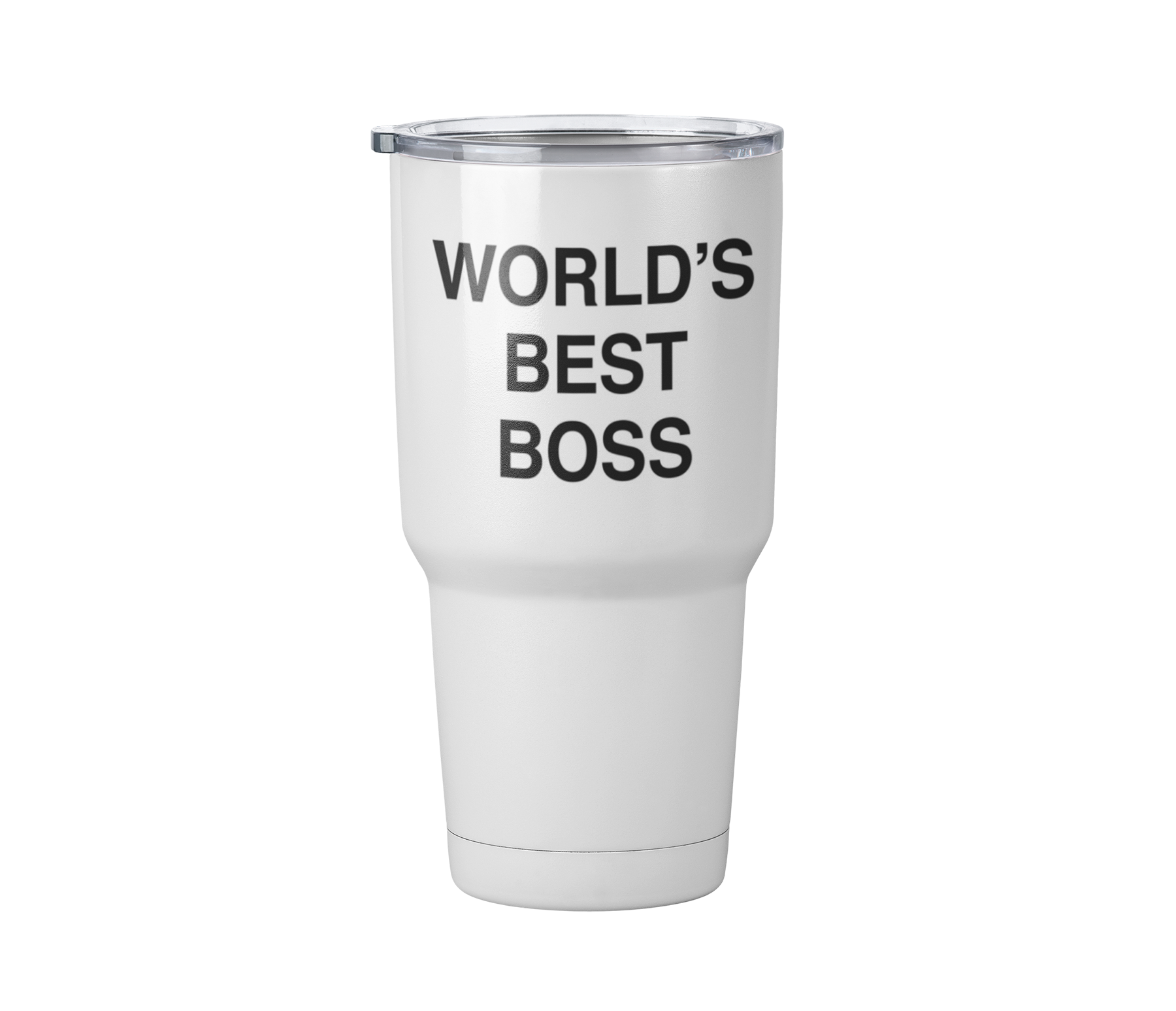 Termo The Office World's Best Boss Dunder Mifflin | doble impresion | Blanco Acero | frase meme divertido | Viajero Metálico 30 oz l Personaje