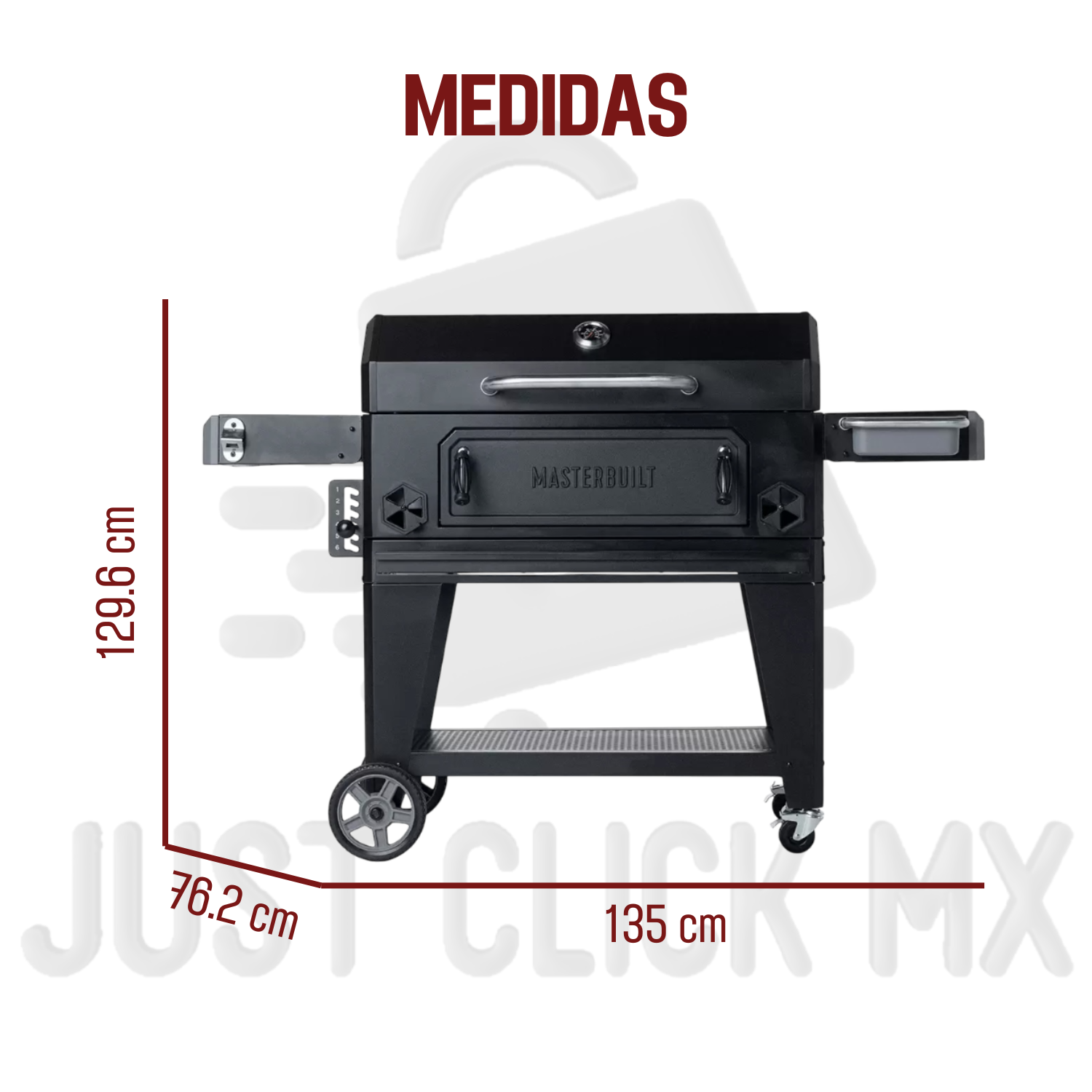 Parrilla Asador De Carbón Masterbuilt 36¨Hierro Fundido Negro