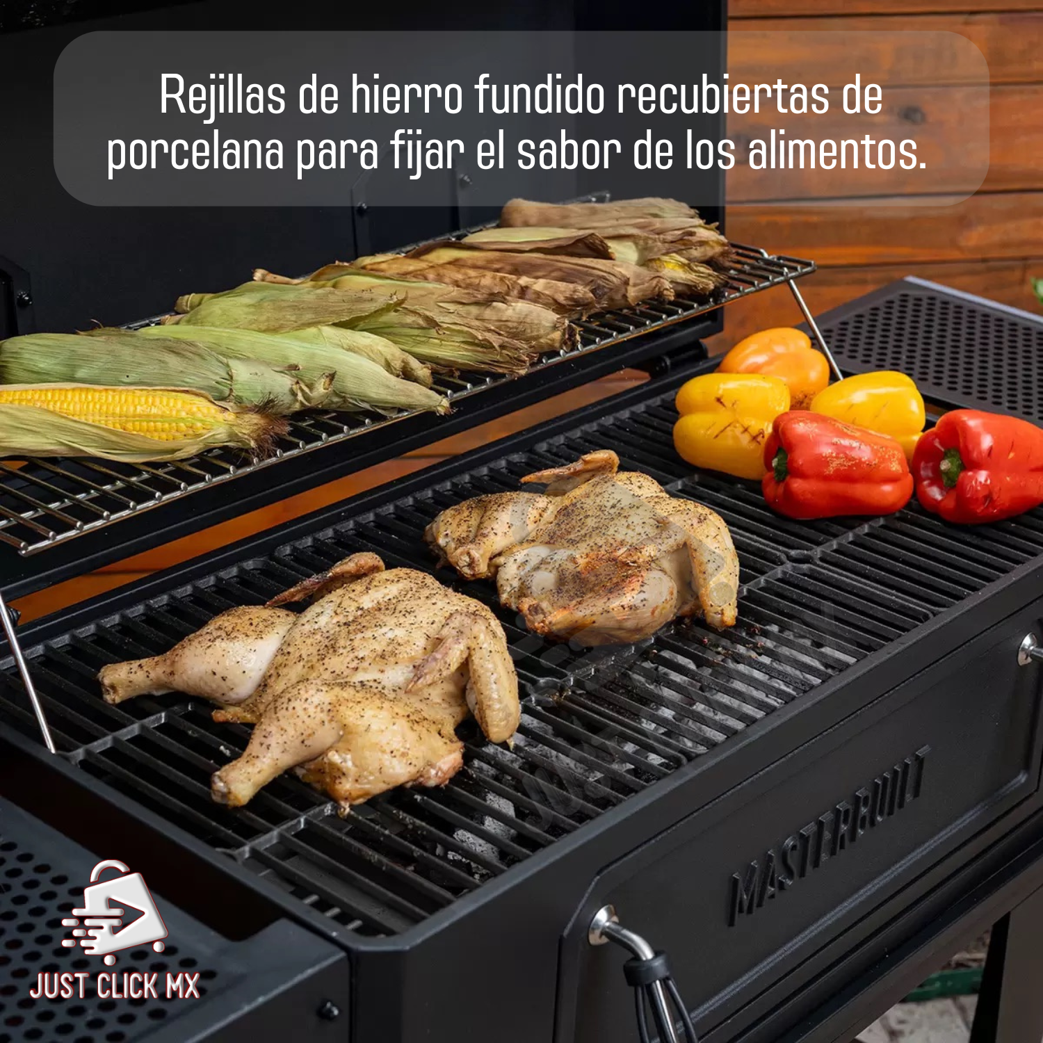 Parrilla Asador De Carbón Masterbuilt 36¨Hierro Fundido Negro