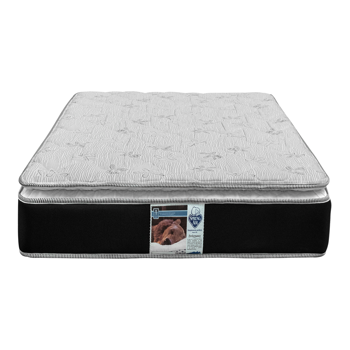 Spring Air Colchon King Size Kunis Cama Con Máximo Soporte y Ortopédico de Confort Medio 