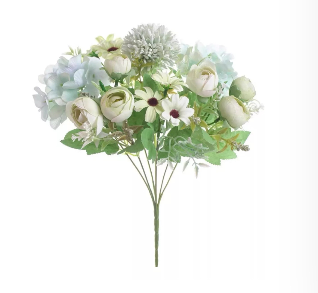 3 Grandes Ramos Flores Artificial Decora Boda Fiesta Hogar Verde