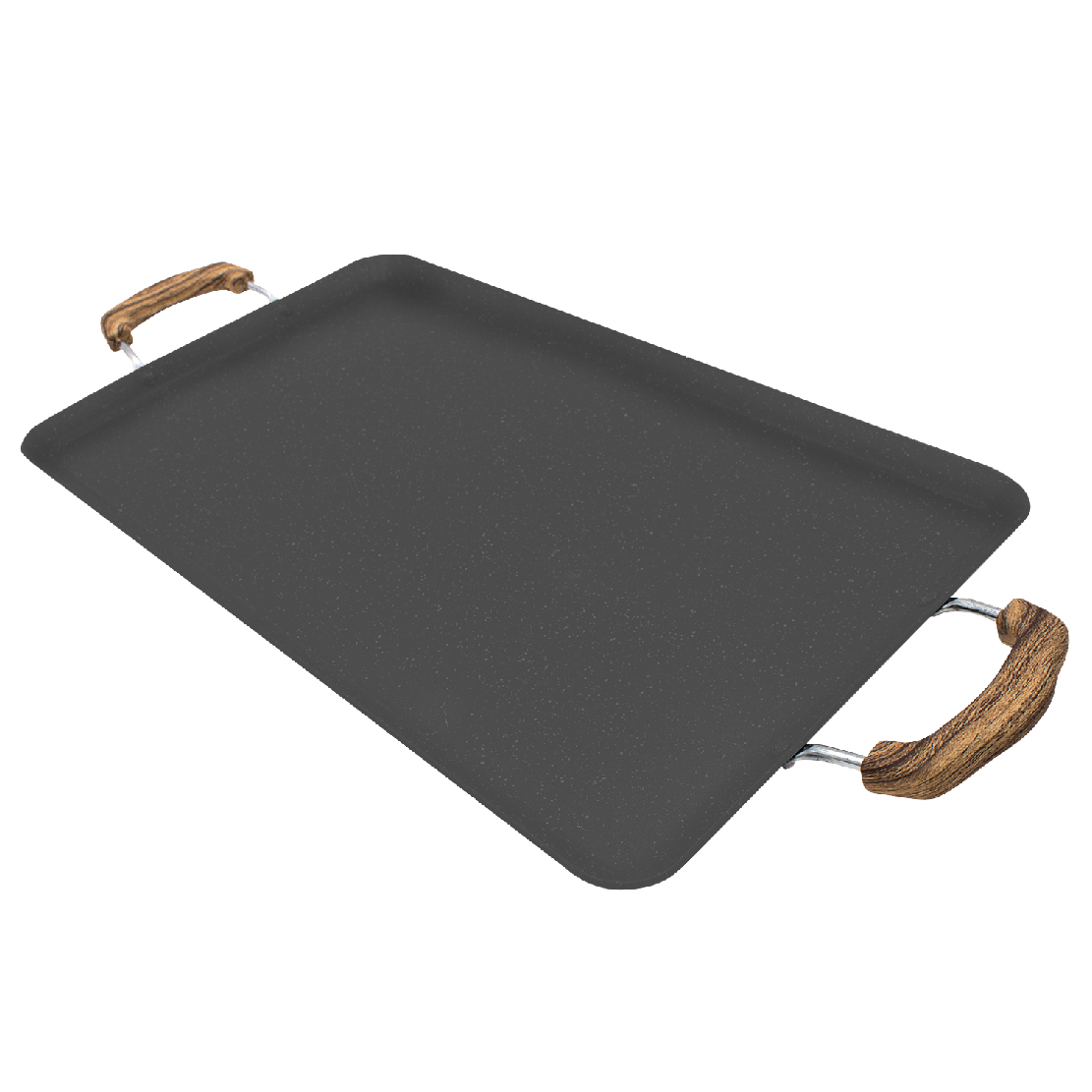 Comal De mármol Antiadherente Rectangular 60 Cm Gris