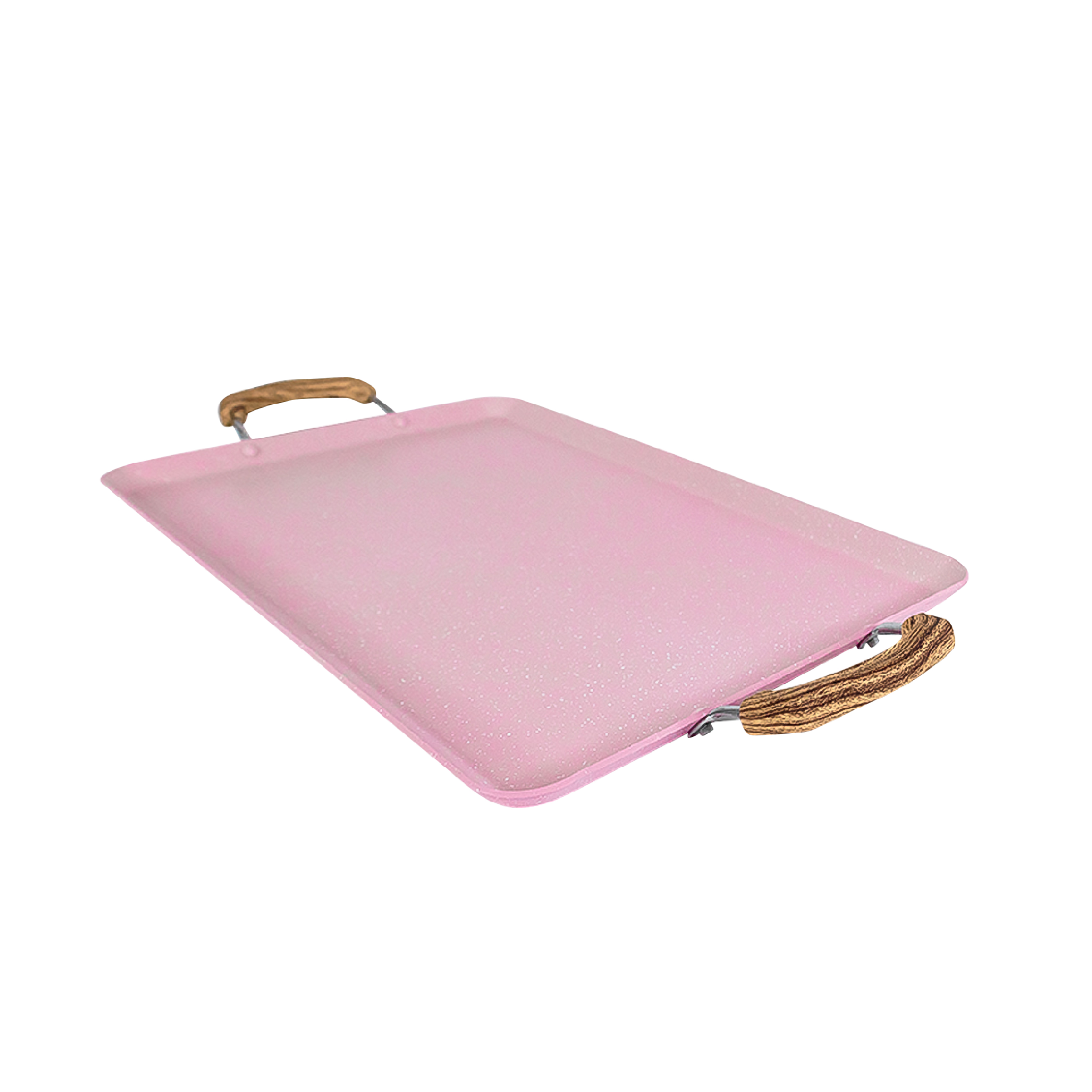 Comal De mármol Antiadherente Rectangular 60 Cm Rosa Pastel