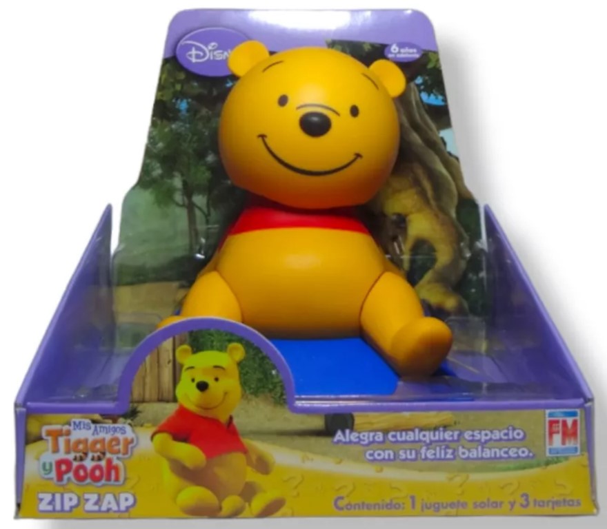 Winnie Pooh Zip Zap Figura Solar Con Movimiento