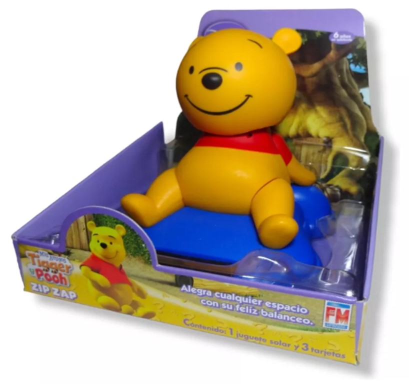 Winnie Pooh Zip Zap Figura Solar Con Movimiento