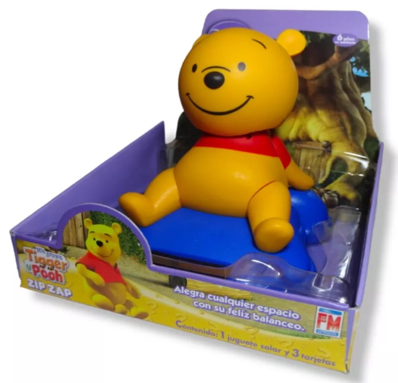 Winnie Pooh Zip Zap Figura Solar Con Movimiento