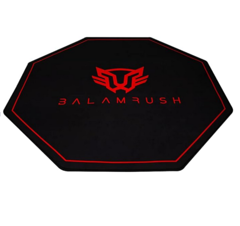 Tapete Gamer Balam Rush ULTIMATE, 12 x 12cm, Grosor 5mm, Negro/Rojo. 