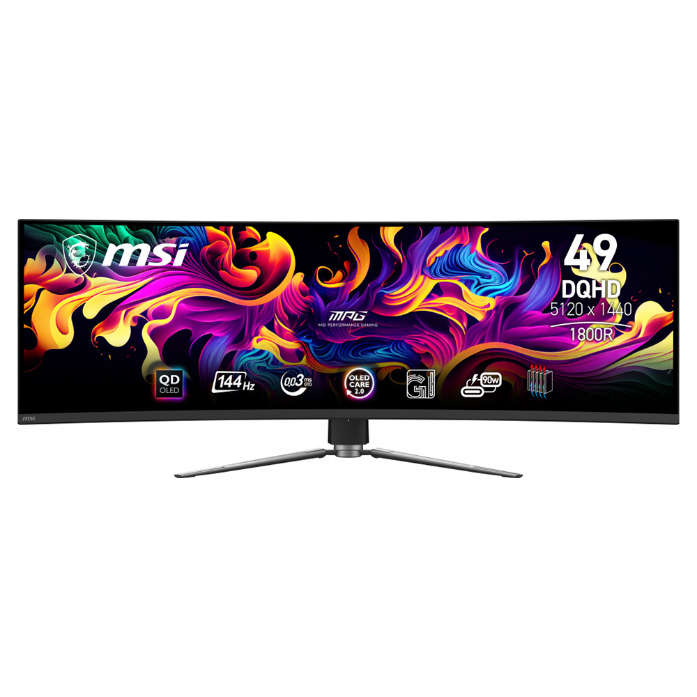 MONITOR MSI 49" 491CQP .03MS 144HZ DQHD CURVO DP HDMI NEGRO MPG 491CQP QD-OLED 