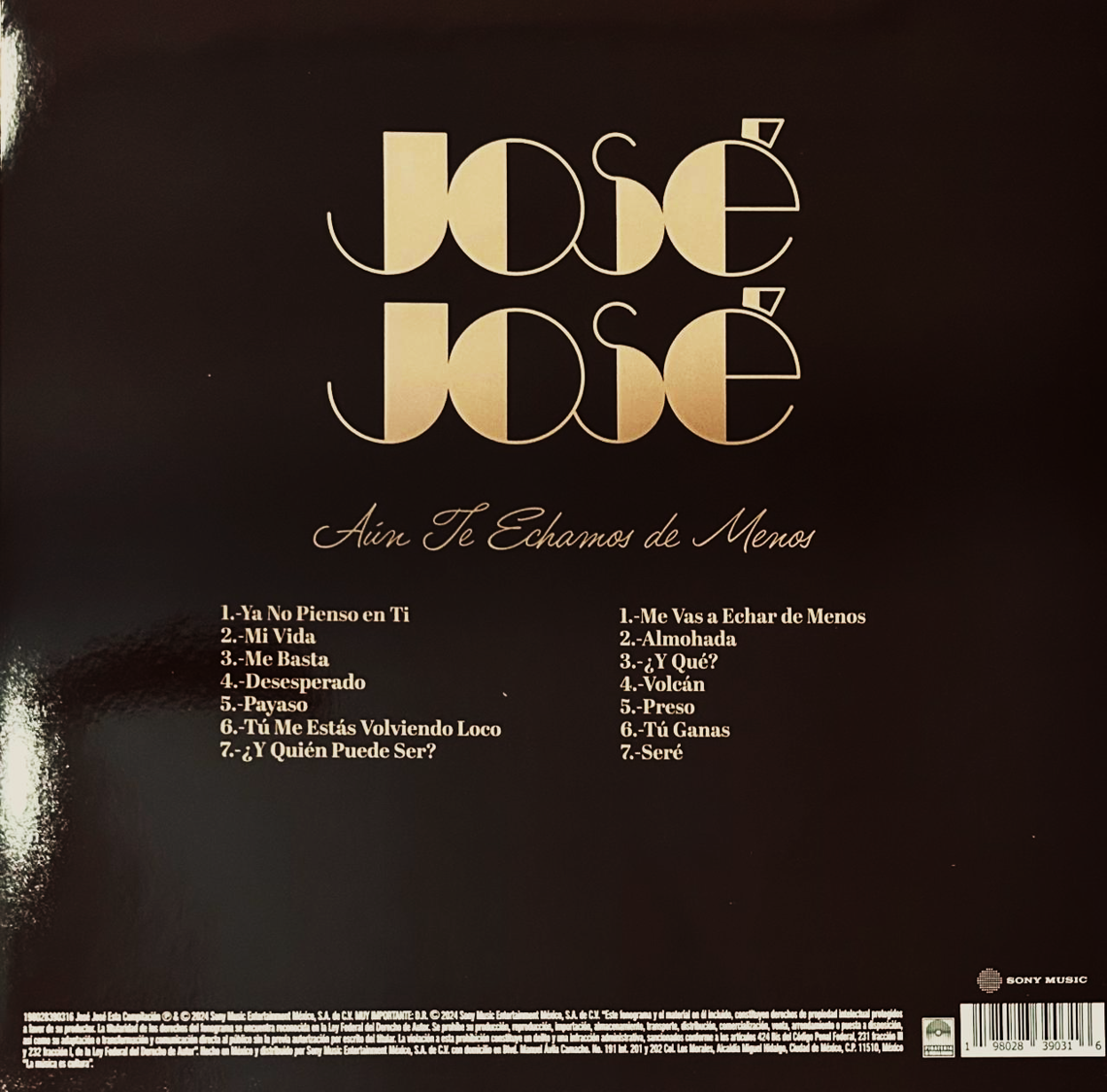Jose Jose Aun Te Echamos De Menos Lp Vinyl