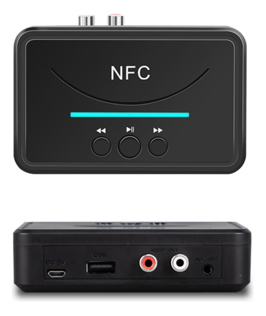 Receptor De Audio Estéreo Nfc Bluetooth 5.0 NEGRO