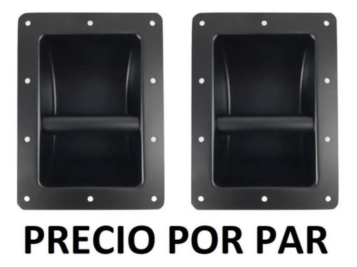 Agarradera Metálica De 6 1/2 X 8 3/4 Para Bafle 045-770 NEGRO