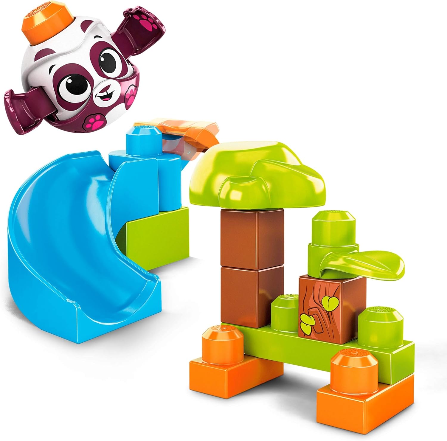 Mega Bloks Peek A Blocks Tobogán De Panda 14 Piezas