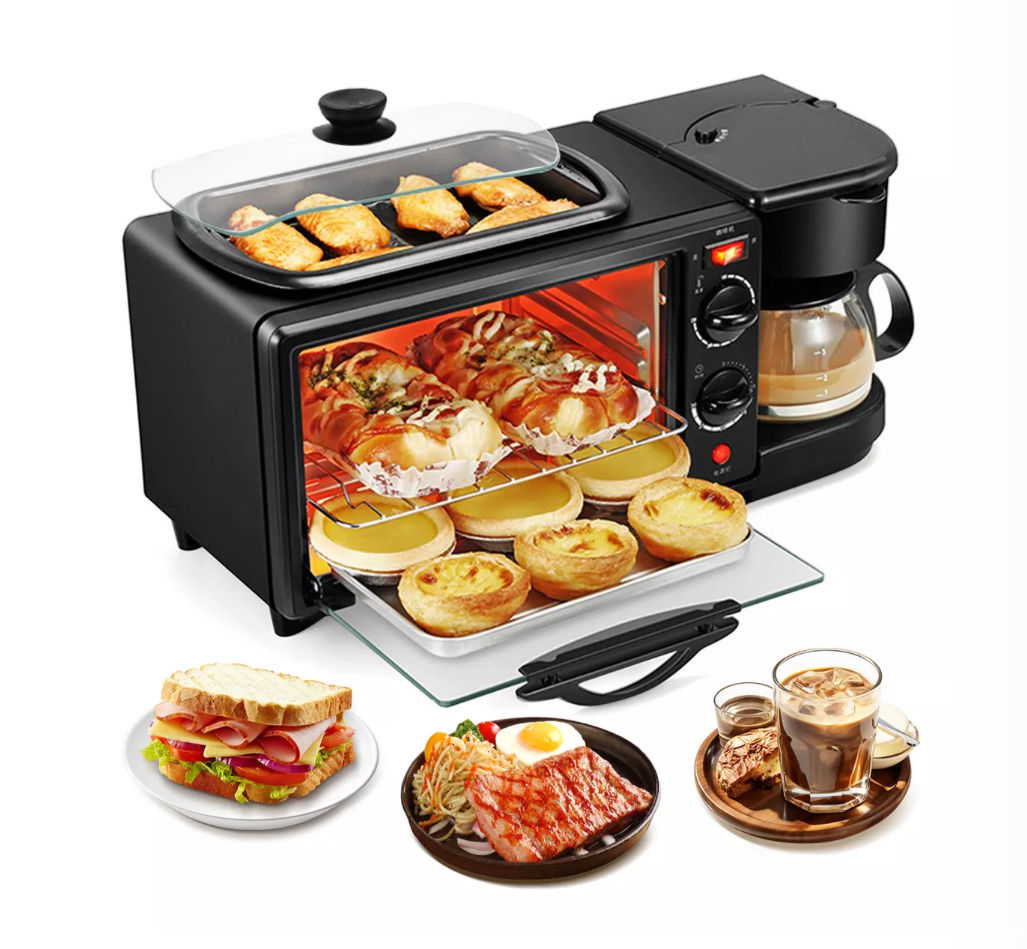 Máquina De Desayuno Eléctrica Multifuncional 3 En 1