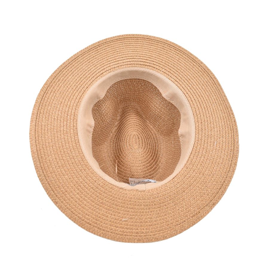 Sombrero Fedora de Hombre Café Detalle de Cinta A Rayas para Caballero 