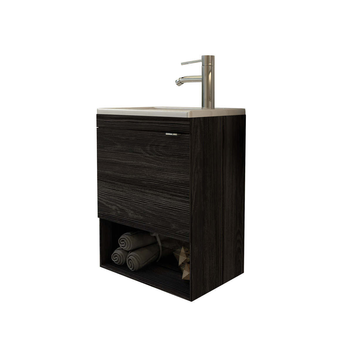 Esatto® Mueble para baño BLEU color indi lavabo resina llave cromo cespol listo para instalar
