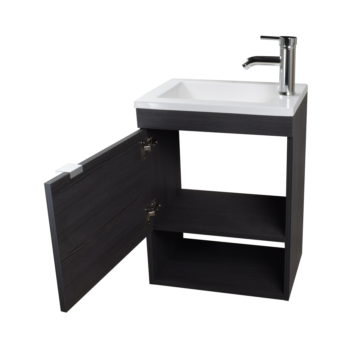 Esatto® Mueble para baño BLEU color indi lavabo resina llave cromo cespol listo para instalar