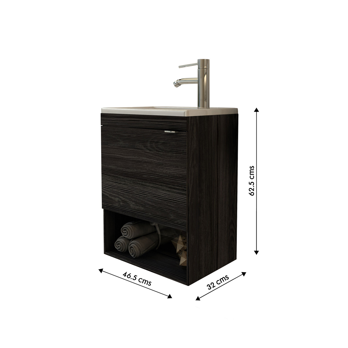 Esatto® Mueble para baño BLEU color indi lavabo resina llave cromo cespol listo para instalar