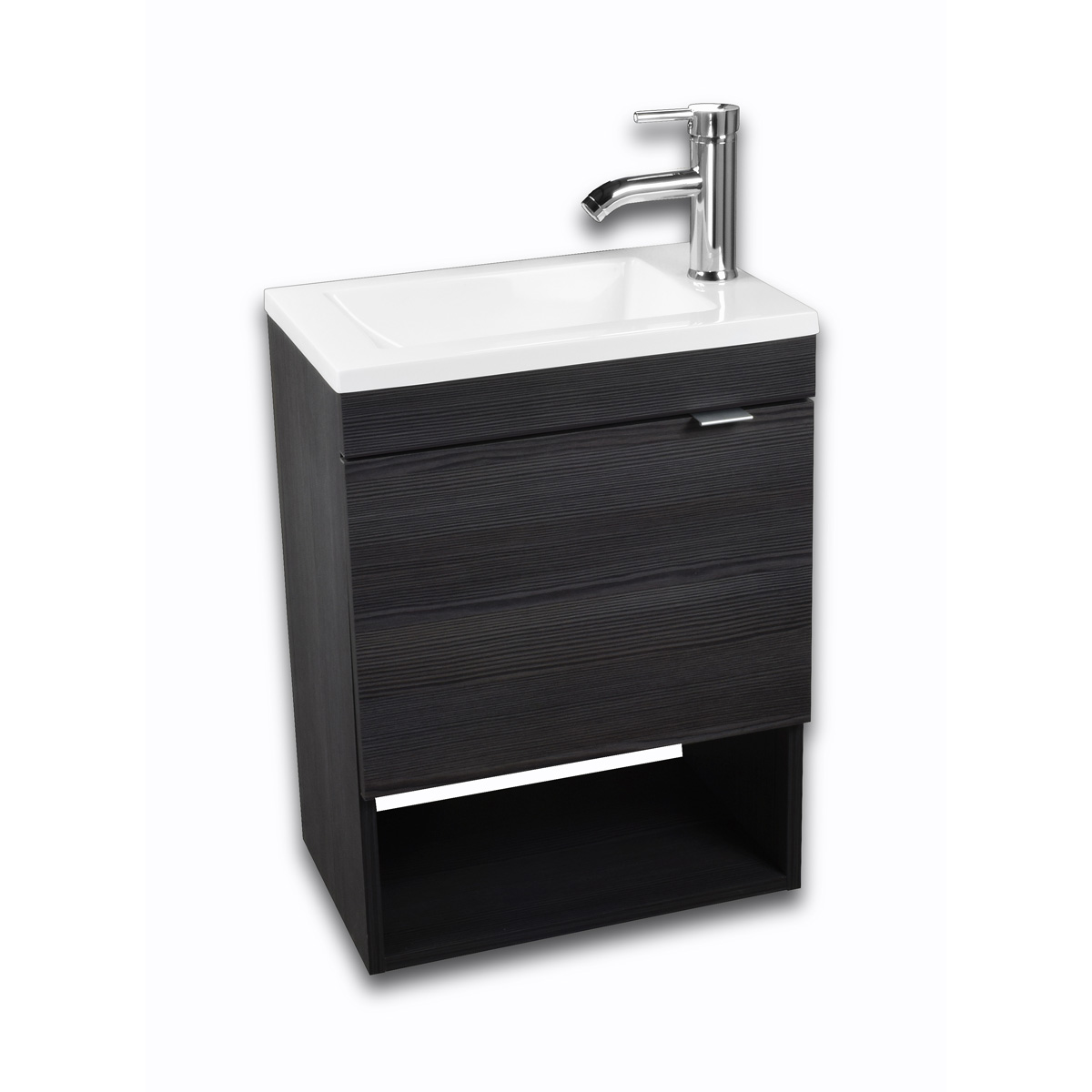 Esatto® Mueble para baño BLEU color indi lavabo resina llave cromo cespol listo para instalar