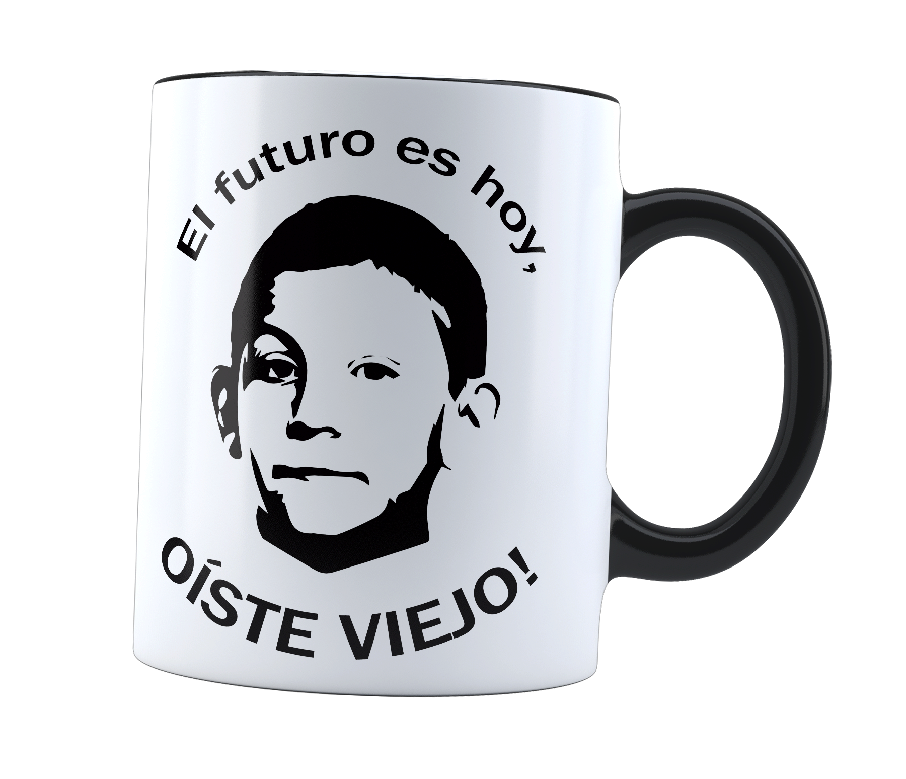 Taza Mágica el futuro es hoy | oiste viejo | Frase Meme divertida | Cambia de color | Para Café o té