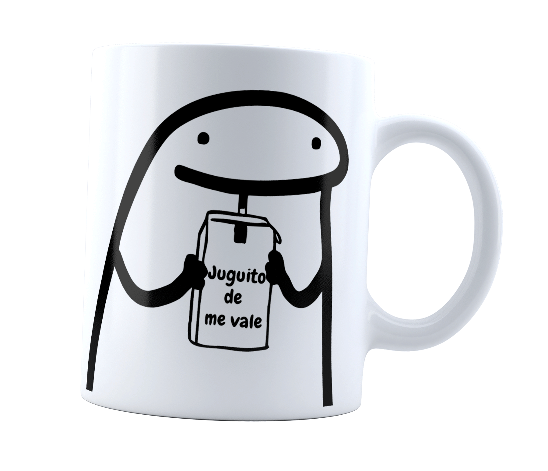 Taza flork juguito de me vale | deformitos sorbito | Frase divertida | Cerámica Blanca 11 oz | Para Café o té
