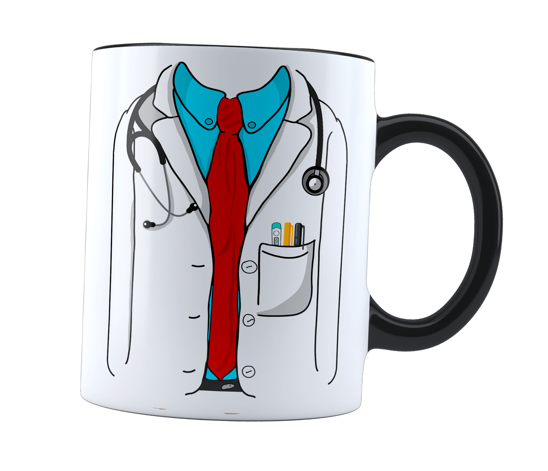 Taza doctor bata | doc dr regalo medico | Cambia de color | Para Café o té
