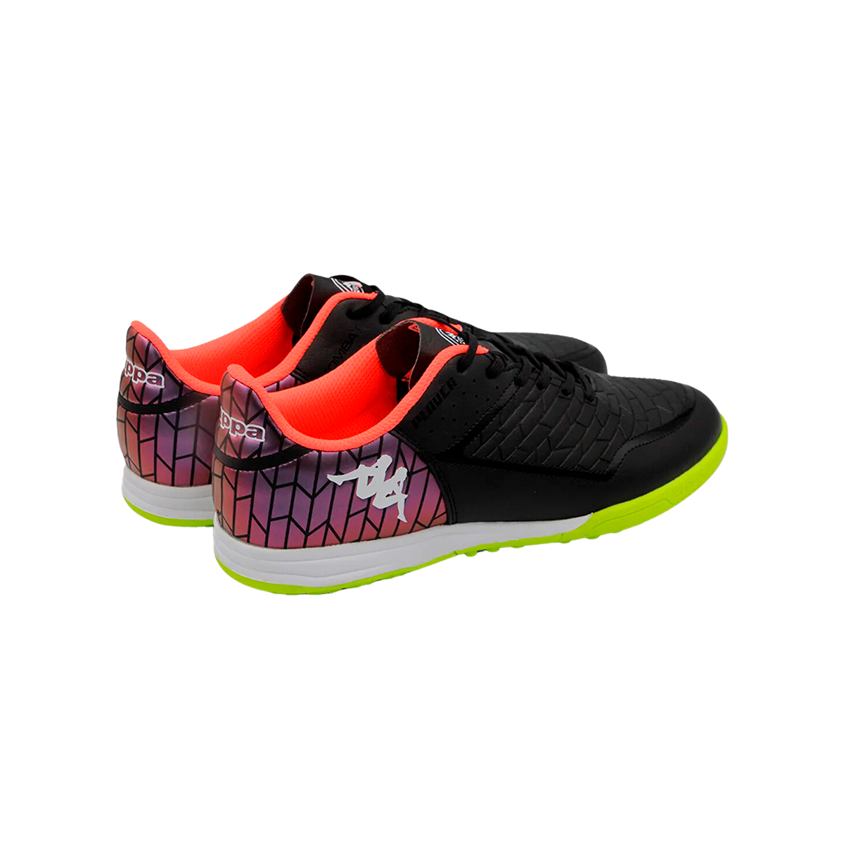 Tenis Futbol Rapido Turf Kappa Kombat Player Base TG Hombre Negro/Amarillo