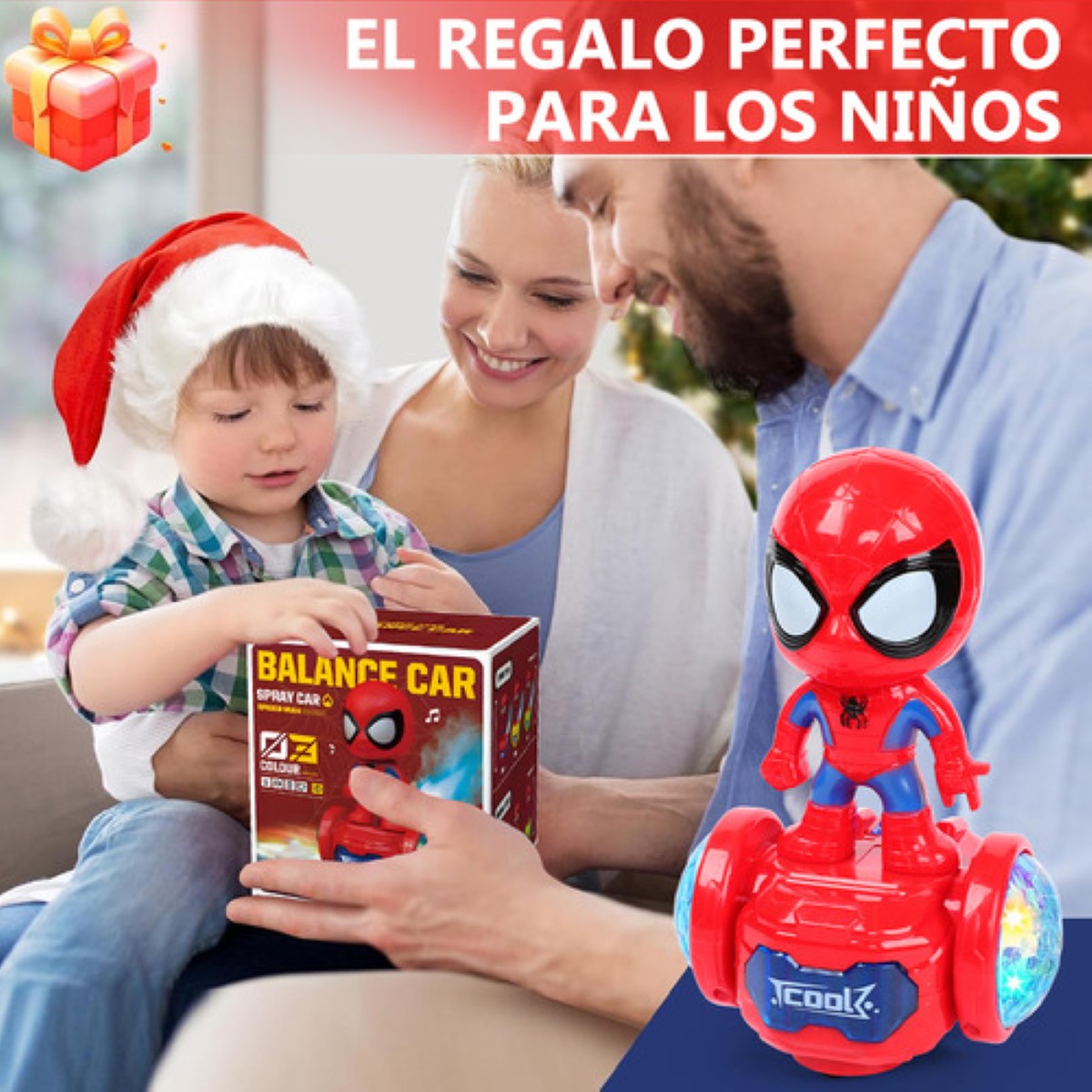 Spiderman Robot Bailando Luz Musical Muñeca Eléctrica Red Spider-Man.