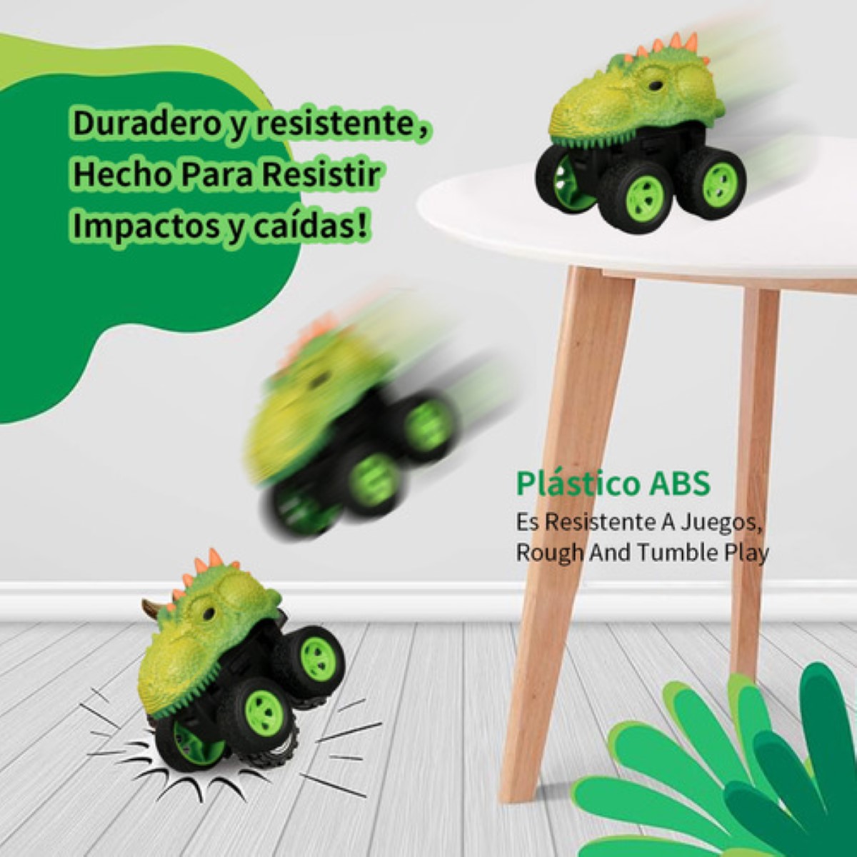 Juguetes De Niños Dinosaurios 5 Carritos Coches Pull-back colores 