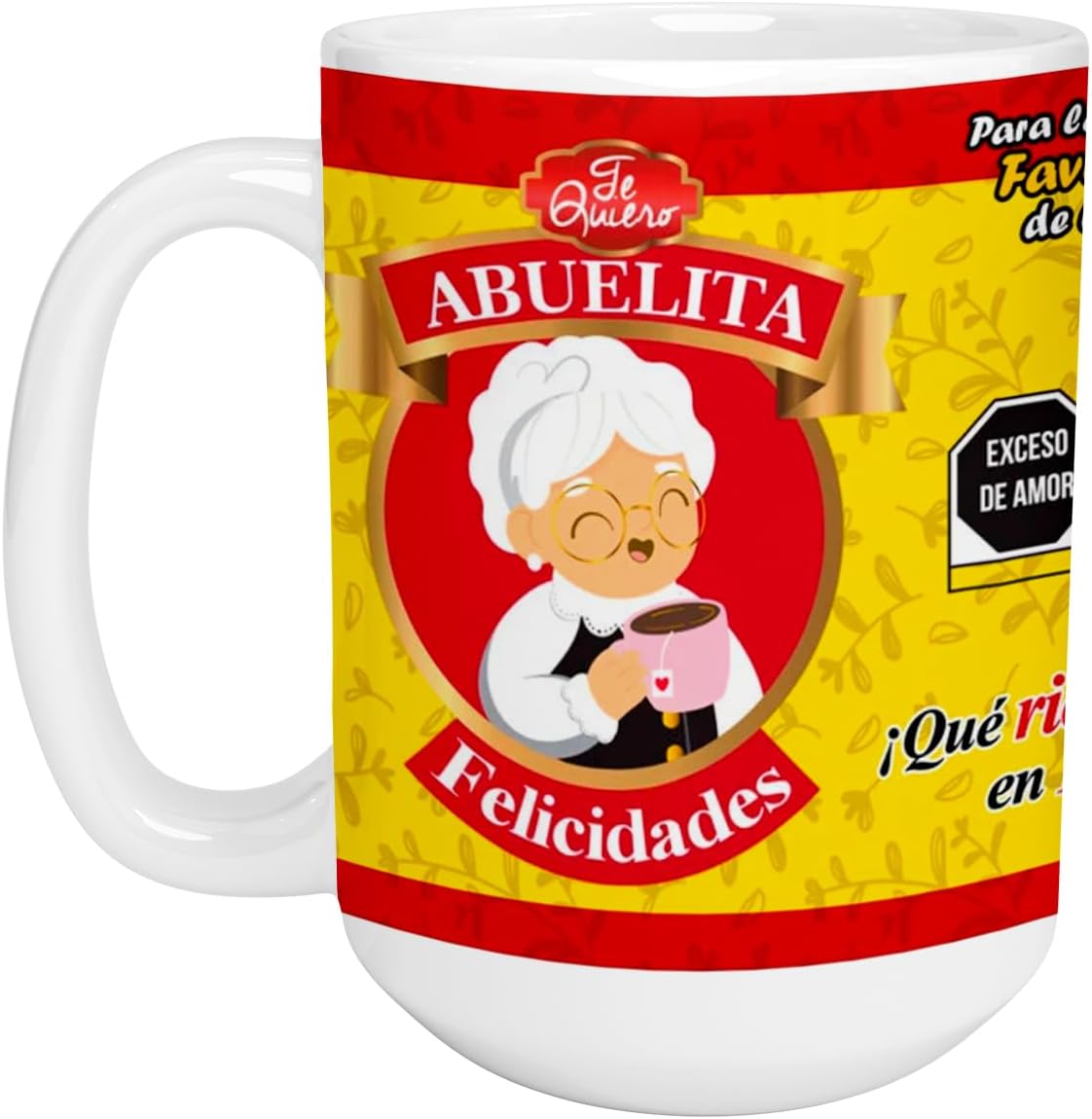 Taza grande Dia De Los Abuelos | Abuelita chocolate | Regalo te quiero ...