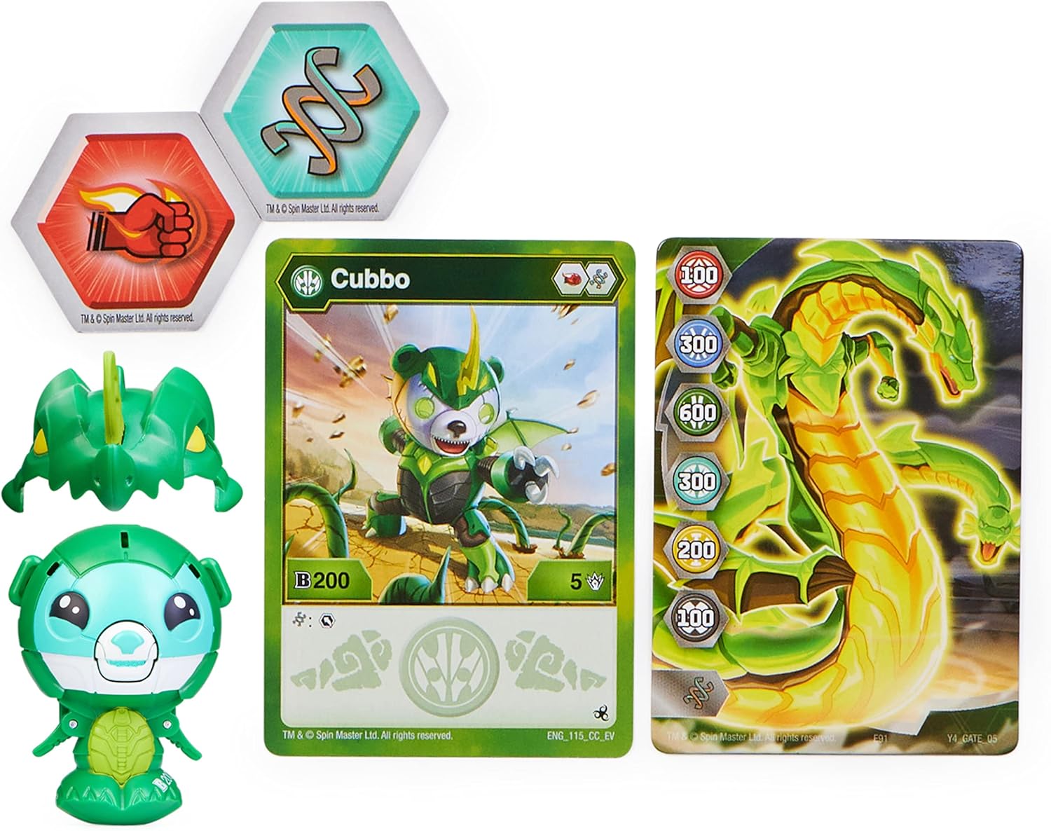 Bakugan Cubbo Pack Dragonoid Verde