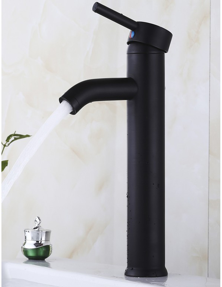 Esatto® Mueble de baño Astra color Negro con lavabo cerámico llave negra desagües listo para instalar