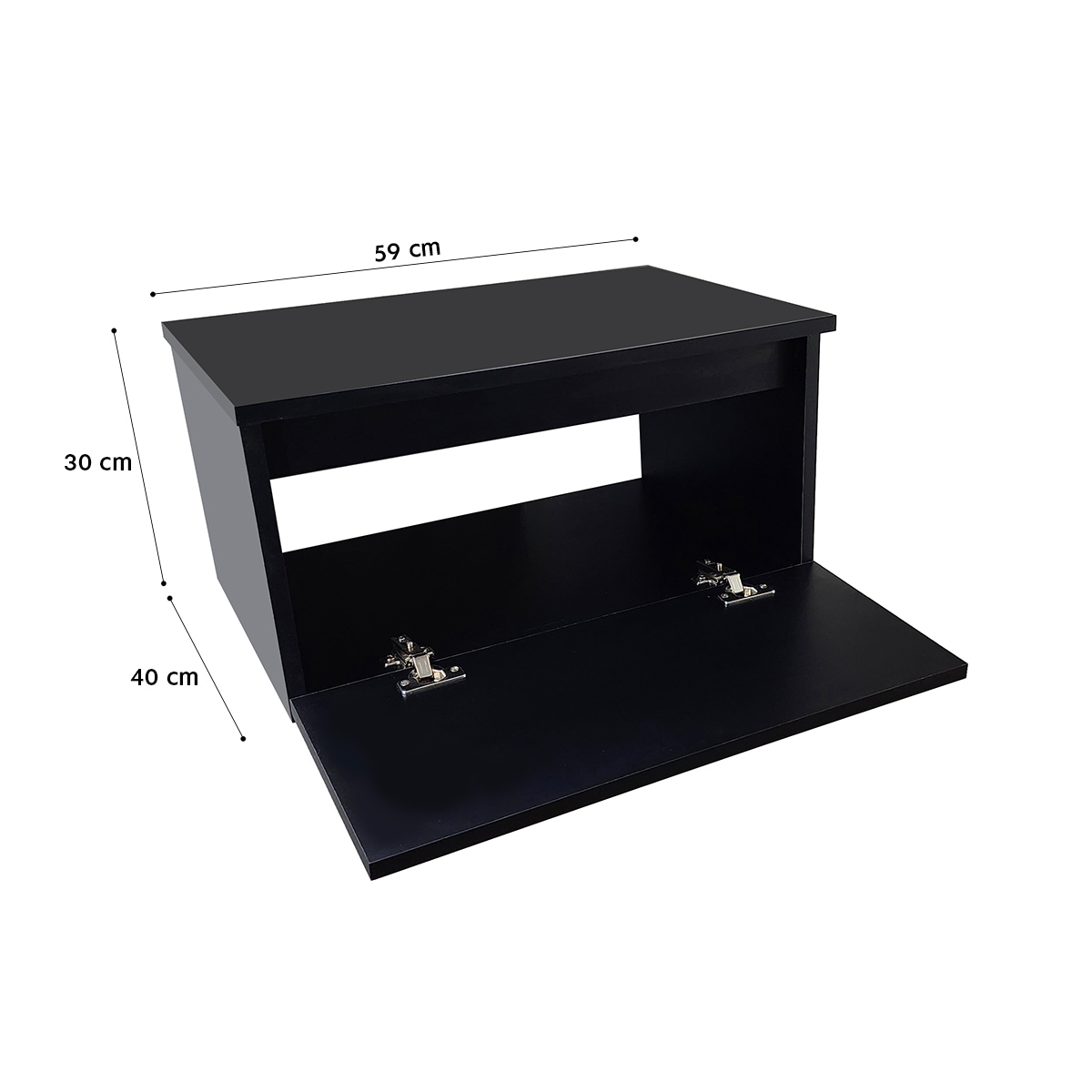 Esatto® Mueble de baño Astra color Negro con lavabo cerámico llave negra desagües listo para instalar