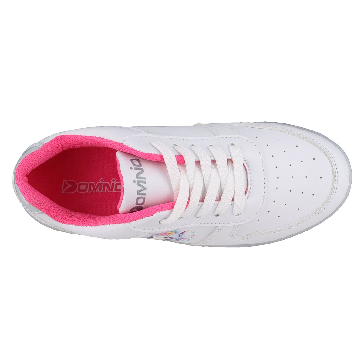 Tenis casual con luces led Niña Dominiq Mod. 2459 Estampado Unicornio