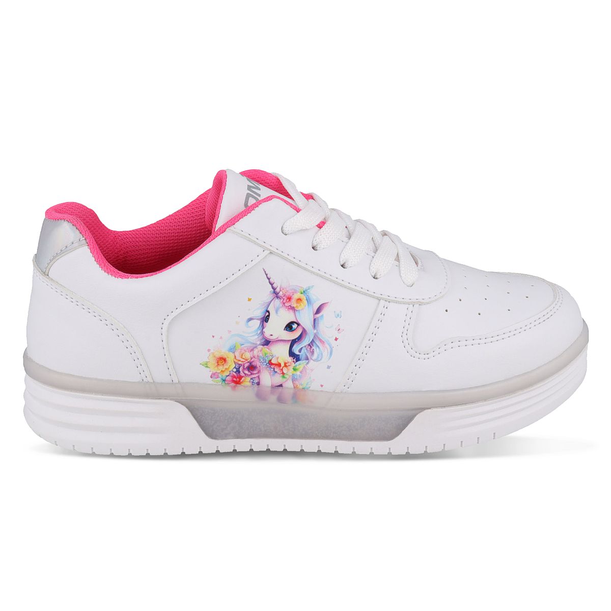 Tenis casual con luces led Niña Dominiq Mod. 2459 Estampado Unicornio