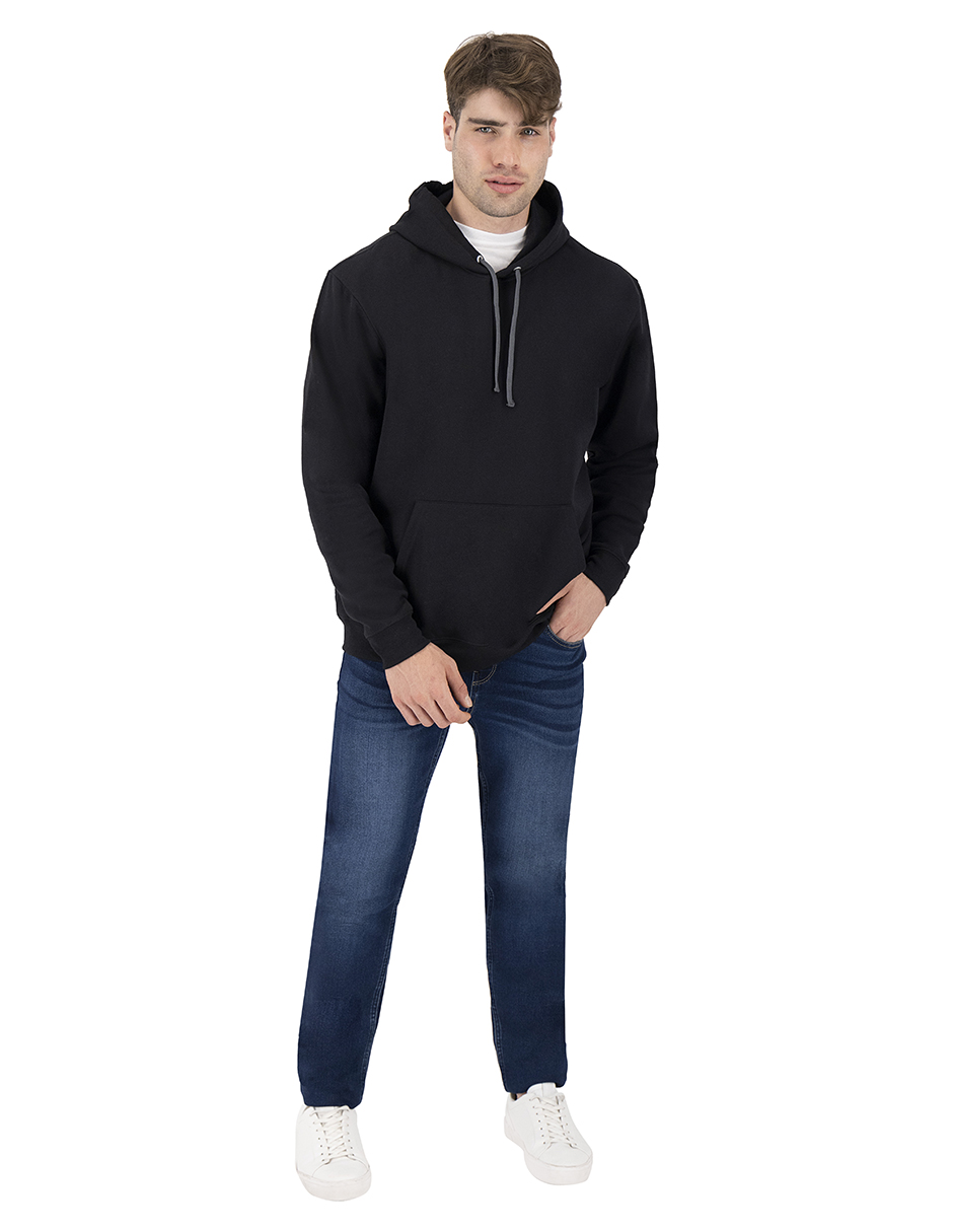 SET DE 2 SUDADERAS BÁSICAS NEGRO Y MARINO CHICAS INDICUM HOMBRE